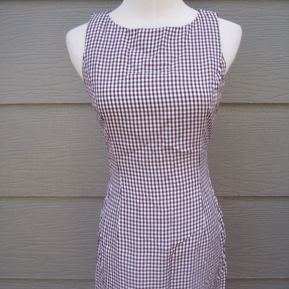 Dresses & Skirts - Sheath Dress Sz 2P 2 Petite Brown White Checks